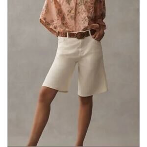 Anthropologie Pilcro Classic Bermuda Denim Shorts | Sz 31 Natural Modern
